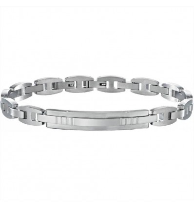 ENERGY BRACCIALE ACCIAO CON TARGA CENTRALE