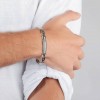 ENERGY BRACCIALE ACCIAO CON TARGA CENTRALE