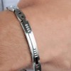 ENERGY BRACCIALE ACCIAO CON TARGA CENTRALE