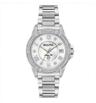 BULOVA MARINE STAR OROLOGIO DONNA SOLO TEMPO IN ACCIAIO