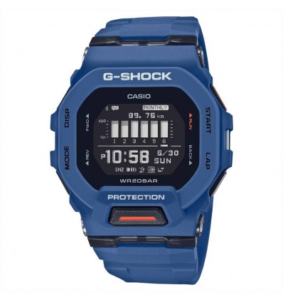 CASIO G-SHOCK BLUETOOTH DIGITALE SFONDO NERO CASSA E CINTURINO IN RESINA BLU