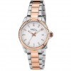 TRIBE BY BREIL ELEGANCE OROLOGIO TEMPO E DATA SFONDO BIANCO ACCIAIO BICOLORE ROSE'