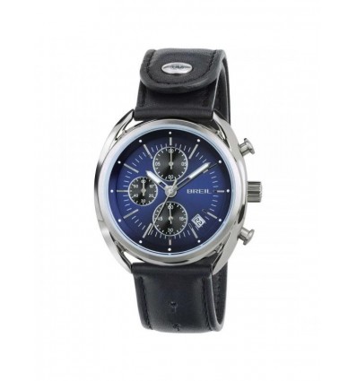 BREIL BEAUBOURG CRONO SFONDO BLU CINTURINO PELLE