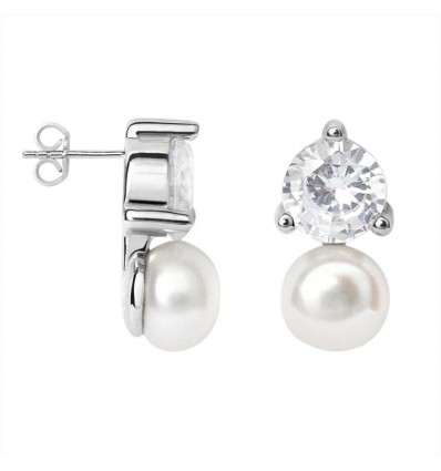 STROILI SILVER PEARLS ORECCHINI LOBO IN ARGENTO 925