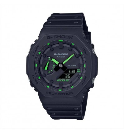 CASIO G-SHOCK OROLOGIO DIGITALE ANALOGICO CASSA E CINTURINO RESINA NERA RIFERIMENTI GRIGI