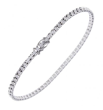 BLISS STELLA BRACCIALE TENNIS ORO BIANCO 750 CON DIAMANTI